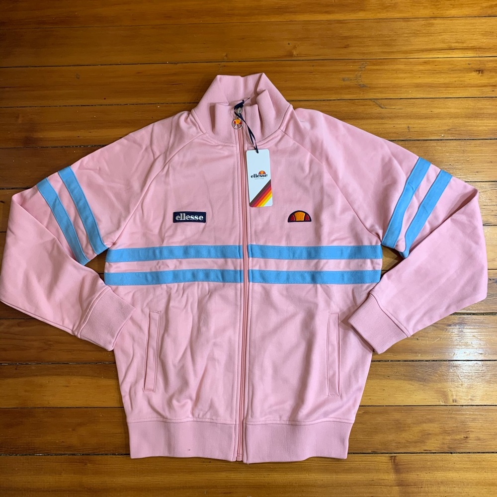 NWT ELLESSE RIMINI Track Jacket! PINK SMALL Zip Up